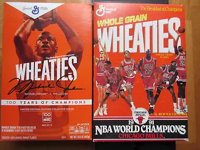 Wheaties  Michael Jordan 1991 NBA CHAMPS  &  100 Years  Champion + 5 CARDS • $9.95