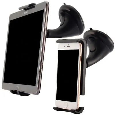 Universal Car Suction Cup Mount Holder For IPAD IPHONE Galaxy Tab Tablet Satnav • £13.25