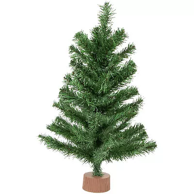 Northlight 24  Mini Pine Artificial Christmas Tree In Faux Wood Base - Unlit • $17.49