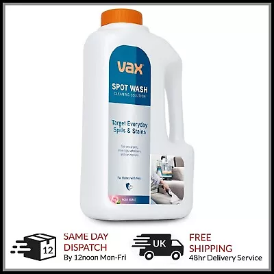 VAX Spot Wash Carpet Cleaning Solution 1L Rose Burst Shampoo 1-9-143091 • £14.95