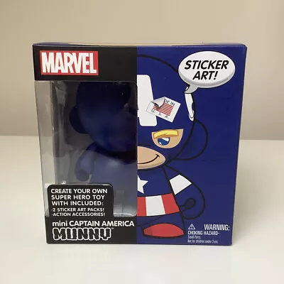 MARVEL CAPTAIN AMERICA MINI MUNNY STICKER ART TOY & 2 STICKER PACKS BN & Sealed • £9.99