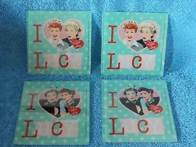 New I Love Lucy Set Of 4 Glass Coasters • $14.99