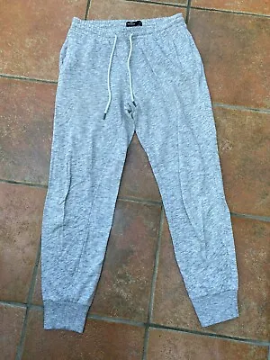 Hollister Grey Cropped Logo Joggers Size S • £12