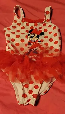 Baby Girls 2T Disney Minnie Mouse Tutu Swimsuit • $12