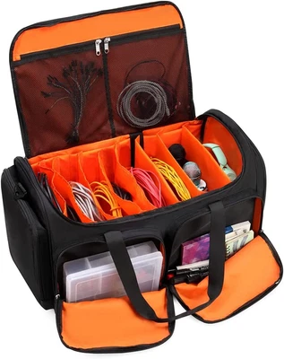 $81.86 • Buy Cable Bag Music Dj Band Equipment Case Audio Bag Harness Music Gear With Divider