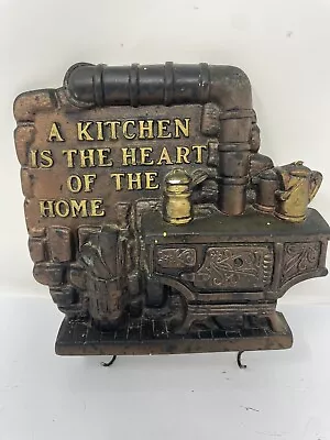 1974 Miller Studios A Kitchen Is The Heart Of The Home Wall Decor Vintage Stove • $21