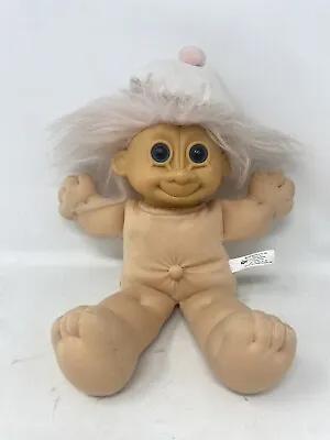 Troll Doll Pink Hair W/ Hat Berrie Russ Vintage HAIR 13” Inch Soft Body • $6.95