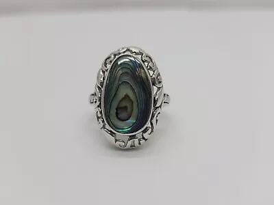 Sterling Silver - DESIGNER BBJ Abalone Ring Size 9 - 7.6g • $39.99