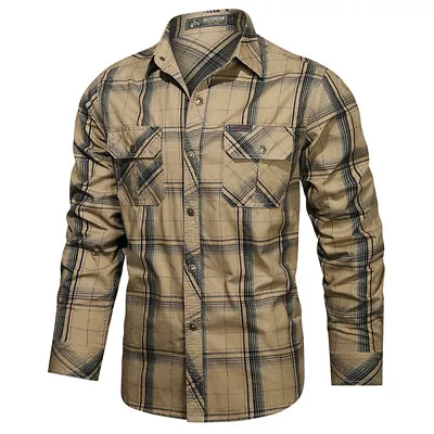 Jack Pyke Tundra Shirt Check Full Zip Sherpa Fleece Lined Hunting Jacket Top • £23.96