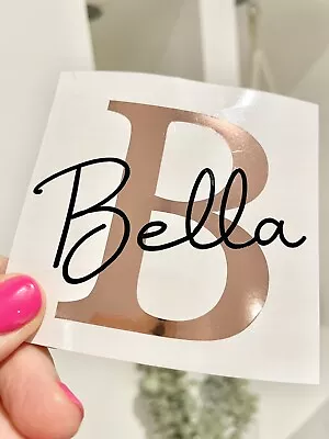 £2.35 • Buy Personalise Name And Initial Vinyl Decal Sticker Tumbler Mug Notebook Glass