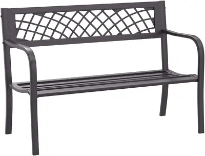 Garden Bench Bench Park Outdoor Bench For Patio Metal Bench Park Bench With Plas • $107.99