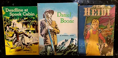 Lot 3 Vintage Scholastic  Books - Deadline At Spook Cabin Daniel Boone & Heidi • $2.99