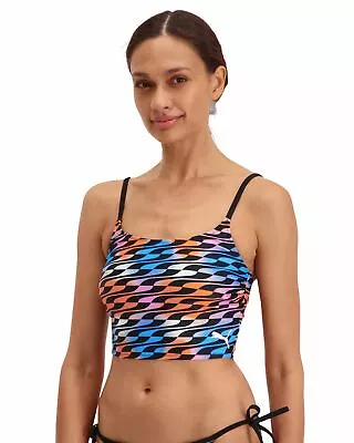 PUMA Longline Bikini Top Ladies Crop Swimwear Swimming Costume Tops • £26.99