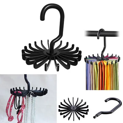 £5.98 • Buy 360° Rotating Wardrobe Scarf Rack Storage Belt Organiser Holder Tie Hanger Stand