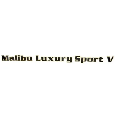 Malibu Boat Raised Decal | Luxury Sport V Black Gold Sticker • $80.41