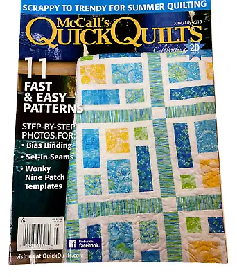 McCall's Quick Quilts June/July 2016 11 Easy Patterns  • $9.98