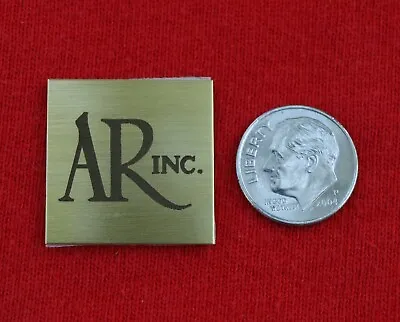 One Brushed SATIN BRASS AR Acoustic Research TURNTABLE Or 4x Speaker Badge Logo • $7.99
