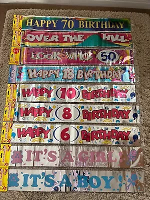 Foil Banners Birthday/ It’s A Boy/Girl - New -  900mm Long • £1.50