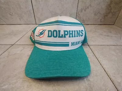 Miami Dolphins Hat Cap Fitted Adult Large White Green New Era NFL Football Mens • $19