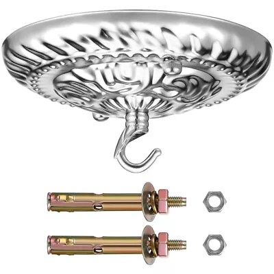  2 Pieces Heavy Chandelier Rings Ceiling Hooks Duty Metal Chandeliers Lamps • £16.99