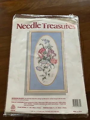 Needle Treasures #00639 Morning Glory Color Art Stitchery 8 X 17 • $14