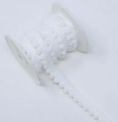 £3.95 • Buy Pom Pom 3M 5 MM Mini Pearl  Trim Sewing Craft Bobble Fringe Pompom