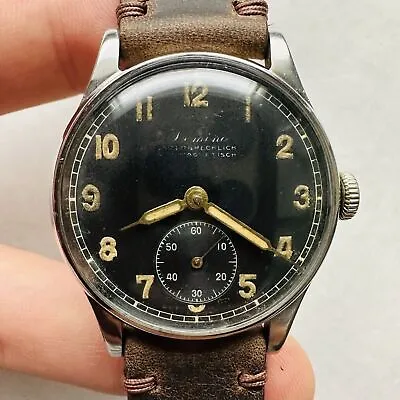 RARE WWII Watch DOMINO No DH GERMAN LUFTWAFFE Military WW2 Army VTG Wrist 40’s • $1088.23