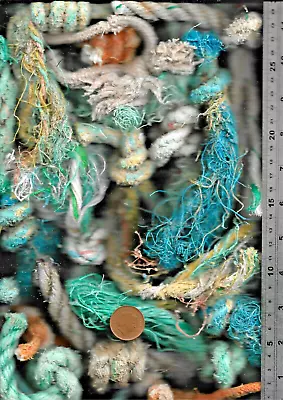 17 Interesting NAUTICAL UK North Sea Worn Rope FISHERMAN`S KNOTS 290g Art Garden • £7.90