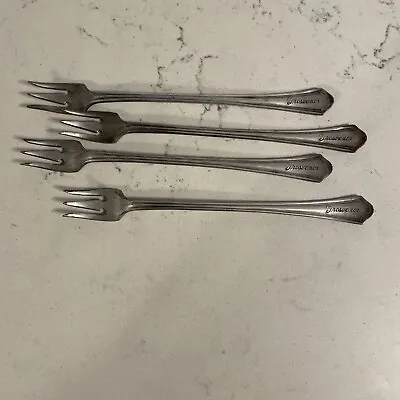 Set Of 4 VTG Oneida Silver Plate Pickle Seafood Cocktail Forks Grosvenor • $8