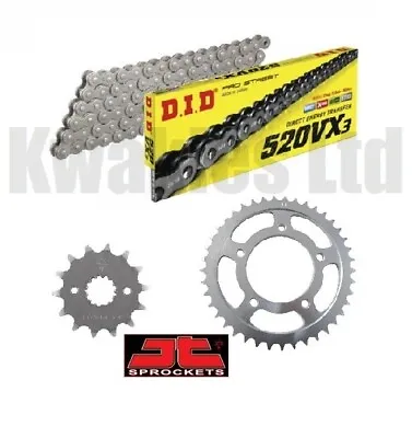 Fits: Kawasaki ER5 ER-5 C1-C5P 2001-2007 DID Black X-Ring Chain JT Sprockets • £88.75