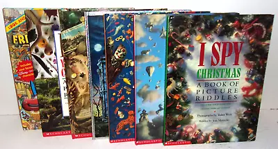 6  I SPY Large Hardcover Books Plus 1 LOOK AND FIND Christmas Fun House Fantasy • $25