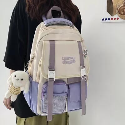 Korean Nylon Kawaii Backpack Laptop Large Capacity School Bag Fr Women Girls LOT • $6.19