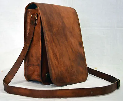 Leather Vintage Messenger Shoulder Bag Men Satchel S Laptop School Briefcase New • $43.62