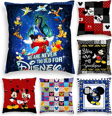 Mickey Minnie Mouse Cushion Cover Throw Pillow Case Home Sofa Bed Office Decor • £3.59