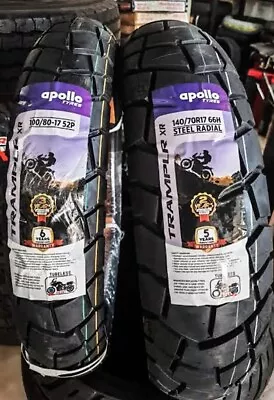 Apollo 100/80-r17 & 140/70-r17 Tramplar Xr  Combo Pack 2 Tyres Front & Rear • $249.99