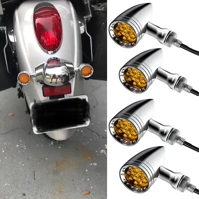 4x Motorcycle LED Turn Signal Blinker Lights For Kawasaki Vulcan VN 900 500 1500 • $45.06