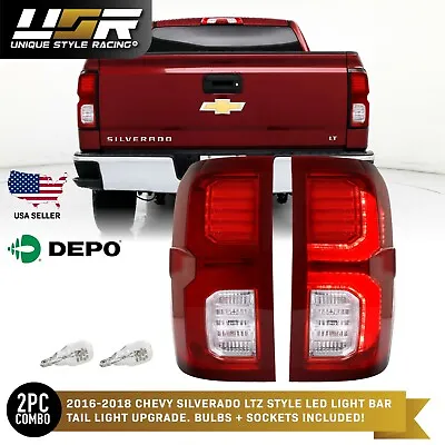 OE LTZ Style UPGRADE Rear LED Bar Tail Light For 16-18 Chevy Silverado PlugNPlay • $287.96