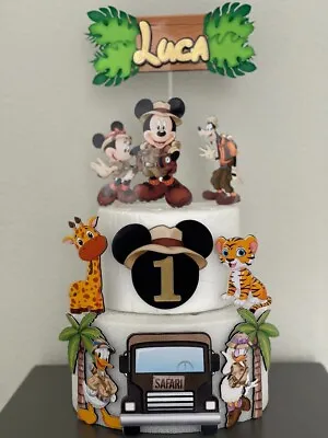 Mickey Safari Cake Topper / Mickey Mouse / Baby Shower / Birthday Cake • $30.99