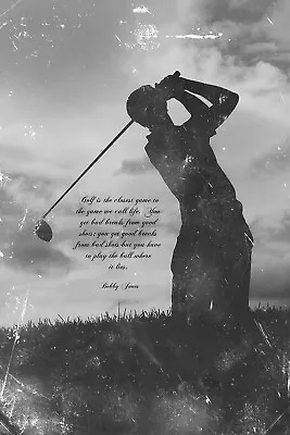 Golf Motivational Art Print  Play The Ball Where It Lies...  - Poster Motivation • $5.50