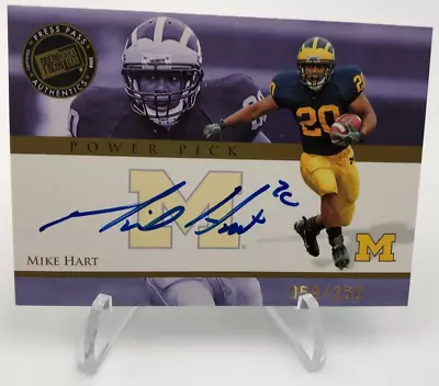 2008 MIKE HART ROOKIE AUTO Press Pass POWER PICKS RARE/250 Card MICHIGAN • $59.99