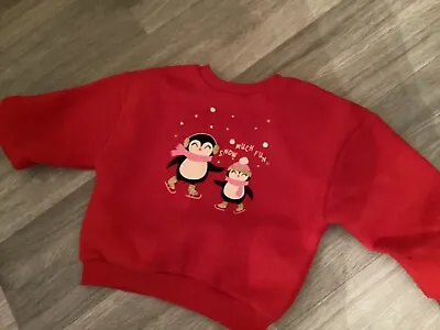 Baby Girls Christmas Jumper Age 2-3 In Good Condition • £3.50