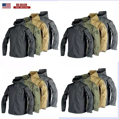 Mens Tactical Jacket Waterproof Soft Shell Work Windbreaker Military Coat • $30.93