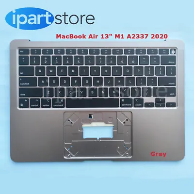 New For MacBook Air 13  M1 A2337 2020 Plamrest Space Top Case Keyboard Gray US • $168.88