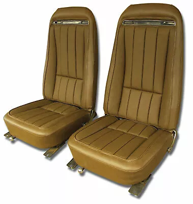 Corvette C3 Vinyl Seat Covers Dark Saddle 1970-1972 • $508.99