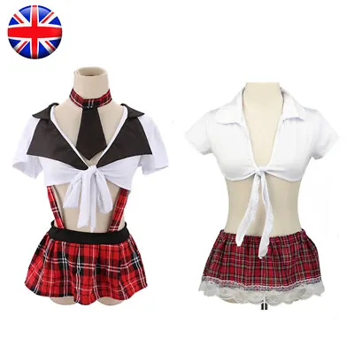 £6.69 • Buy Women Sexy Lingerie Set Schoolgirl Cosplay Costume Uniform With Mini Skirt UK
