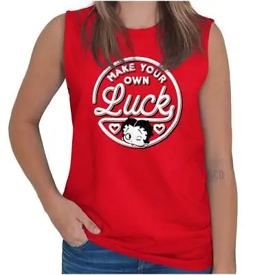 Betty Boop Make Your Own Luck Retro Cartoon Casual Tank Tops Shirts For Women • $21.99