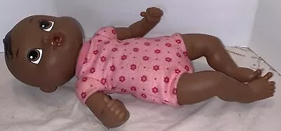 Baby Alive Luv 'n Snuggle Pink Baby Doll AA African American Black Brown Eyes • $23.11