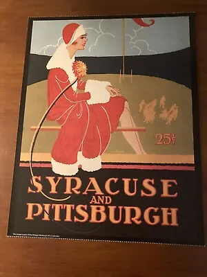 $8.49 • Buy Syracuse Vs Pittsburgh Vintage Football Poster  - Great For Framing