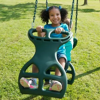 $108.51 • Buy Dual Ride Green Glider Swing With Green Coated Chains