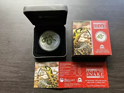 2013 $2 Year Of The Snake 2oz Silver Coloured Coin ANDA Perth Money Expo Special • $189